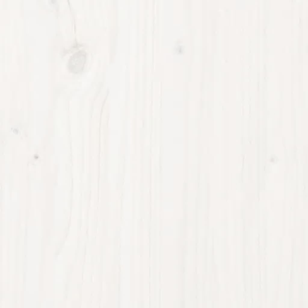 Plantenbak 112X25X66 Cm Massief Grenenhout Wit