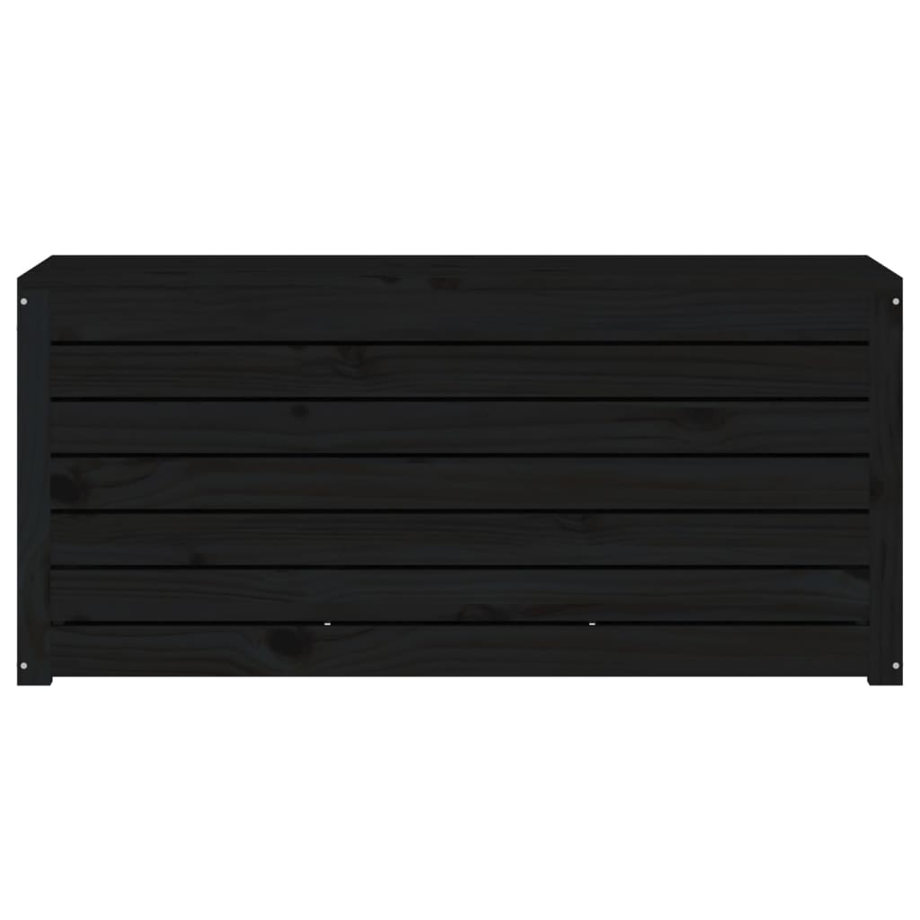 Gartenbox 101x50,5x46,5 cm massives Kiefernholz schwarz