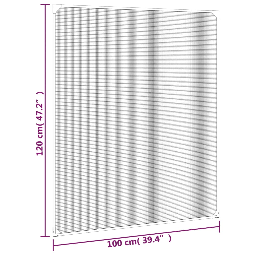 Insectenhor Voor Ramen Magnetisch 100X120 Cm Wit